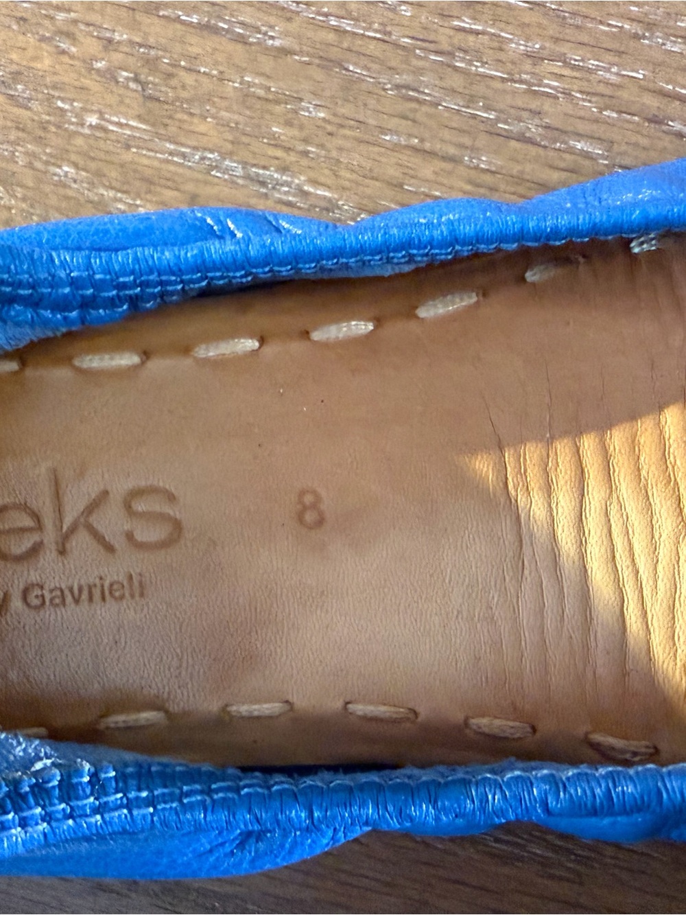 Tieks Blue Women’s Leather Ballet Flats - Picture 9 of 10